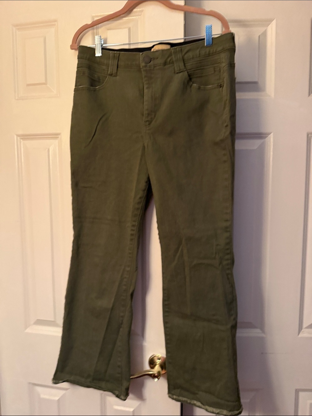 Democracy Olive Green Flare Jeans